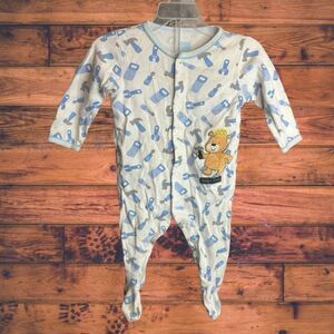 5 for $25🔥3-6 Months Carter's Bear & Tools Printed Footie Pajama Jumpsuit